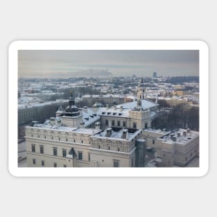 Vilnius old town cityscape Sticker